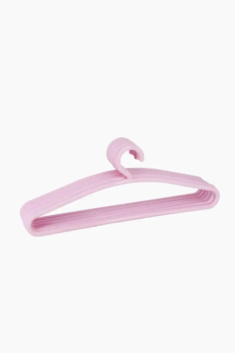 Plastic Cloth Hanger Set - 6 Pc 011404PLABABPIN