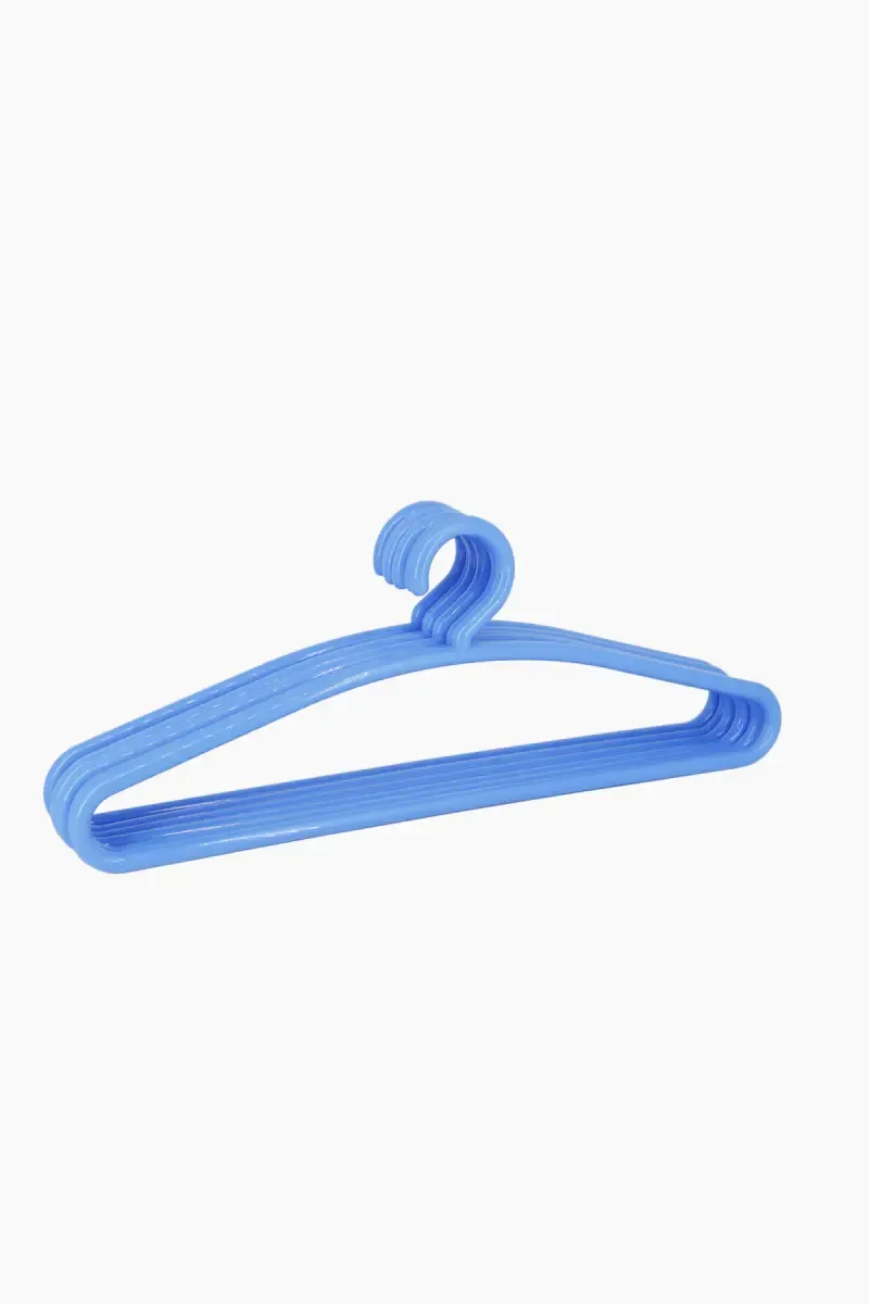 Plastic Cloth Hanger Set - 6 Pc 011404PLABLU