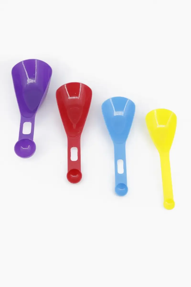 Plastic Solid Measuring Spoon - 4 Pc