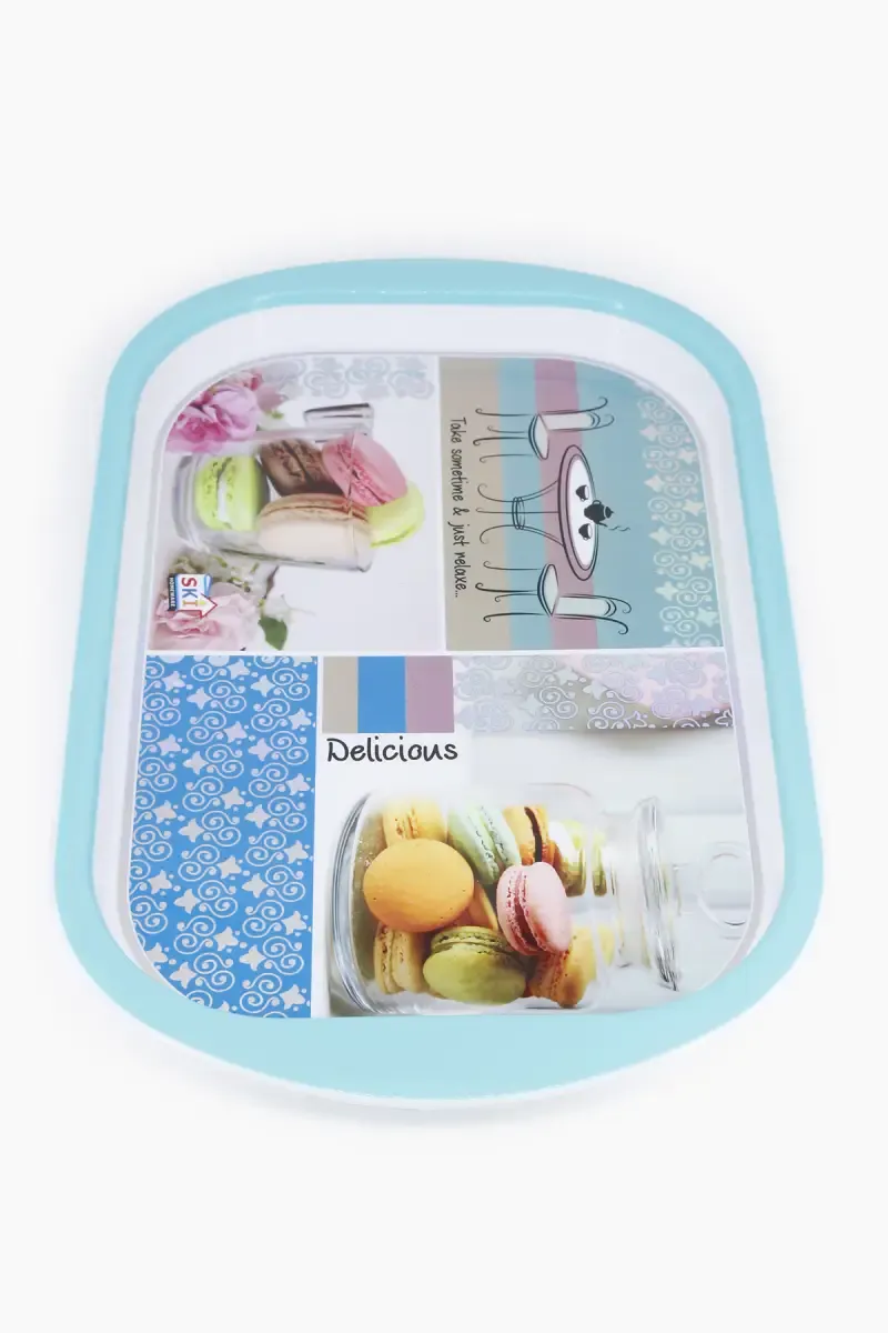 SKI Plastic Printed Serving Tray - 41 cm