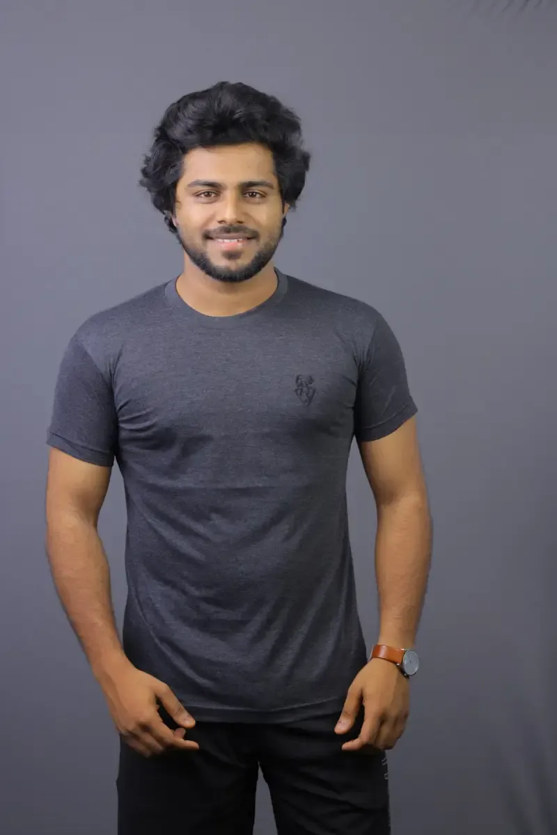 Cotton Blend Slim Fit T-shirt for Men