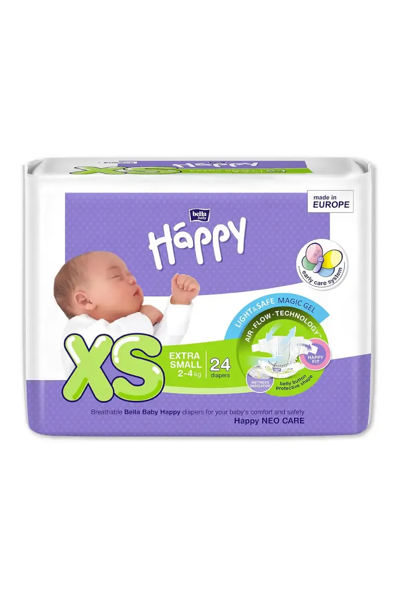 Baby Happy Extra Small Diapers (24 Pieces)