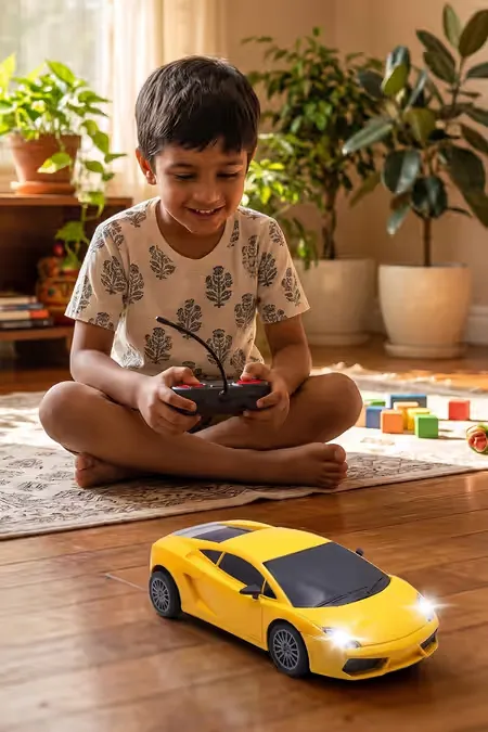 High Speed Scale Rechargeable Remote Control Car For Kids	 011494YEL