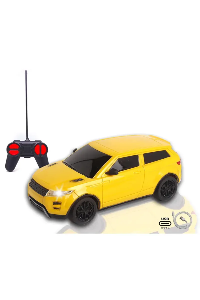 High Speed Mini Rechargeable Remote Control Car (Yellow)