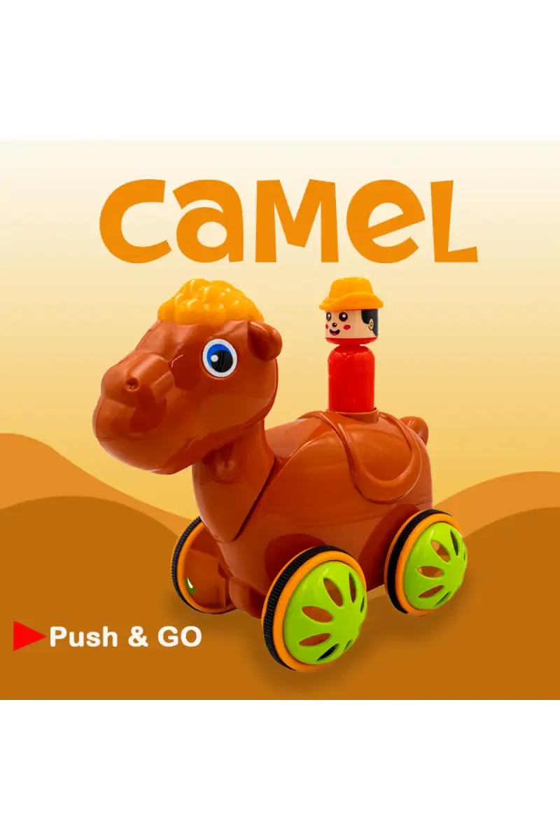 Push & Go Camel Toy for Kids - Brown (Pack of 1)