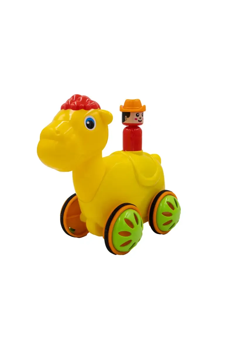 Lovely Toys Push & Go Camel Toy for Kids - Yellow (Pack of 1) 011523YEL