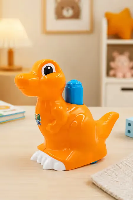 Lovely Toys Push & Go Dinosaur Toy for Kids - Orange (Pack of 1) 011525ORA