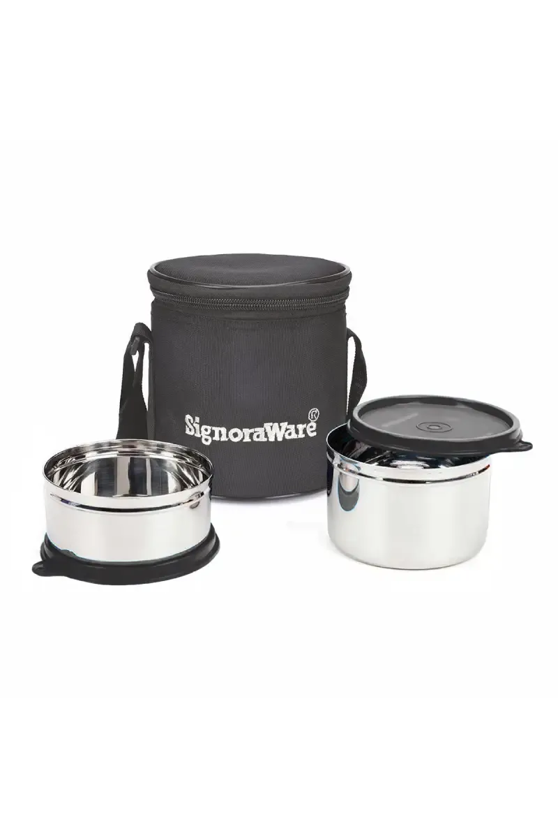 Signoraware Stainless Steel Executive Lunch Box, Small - 850ml