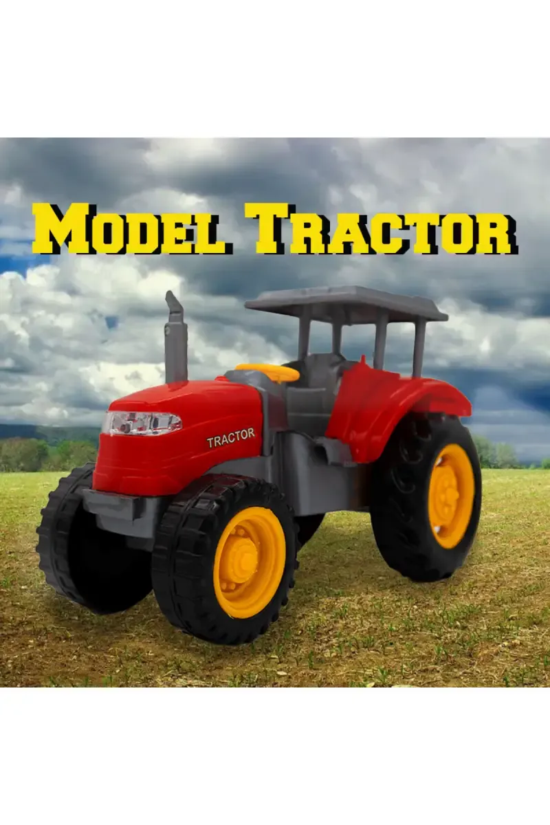 Free Wheel Model Tractor Push & Go Toy - Red