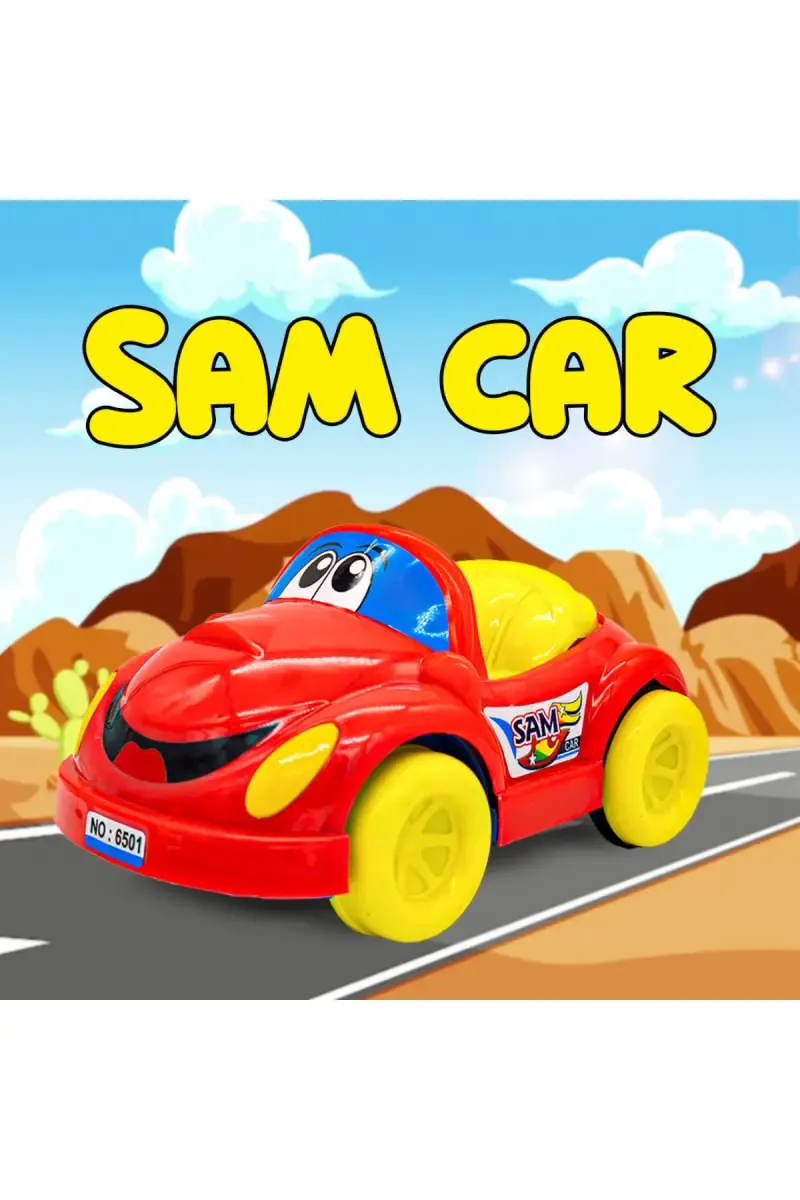 Push & Go Sam Car Toy For Kids (Multicolor)
