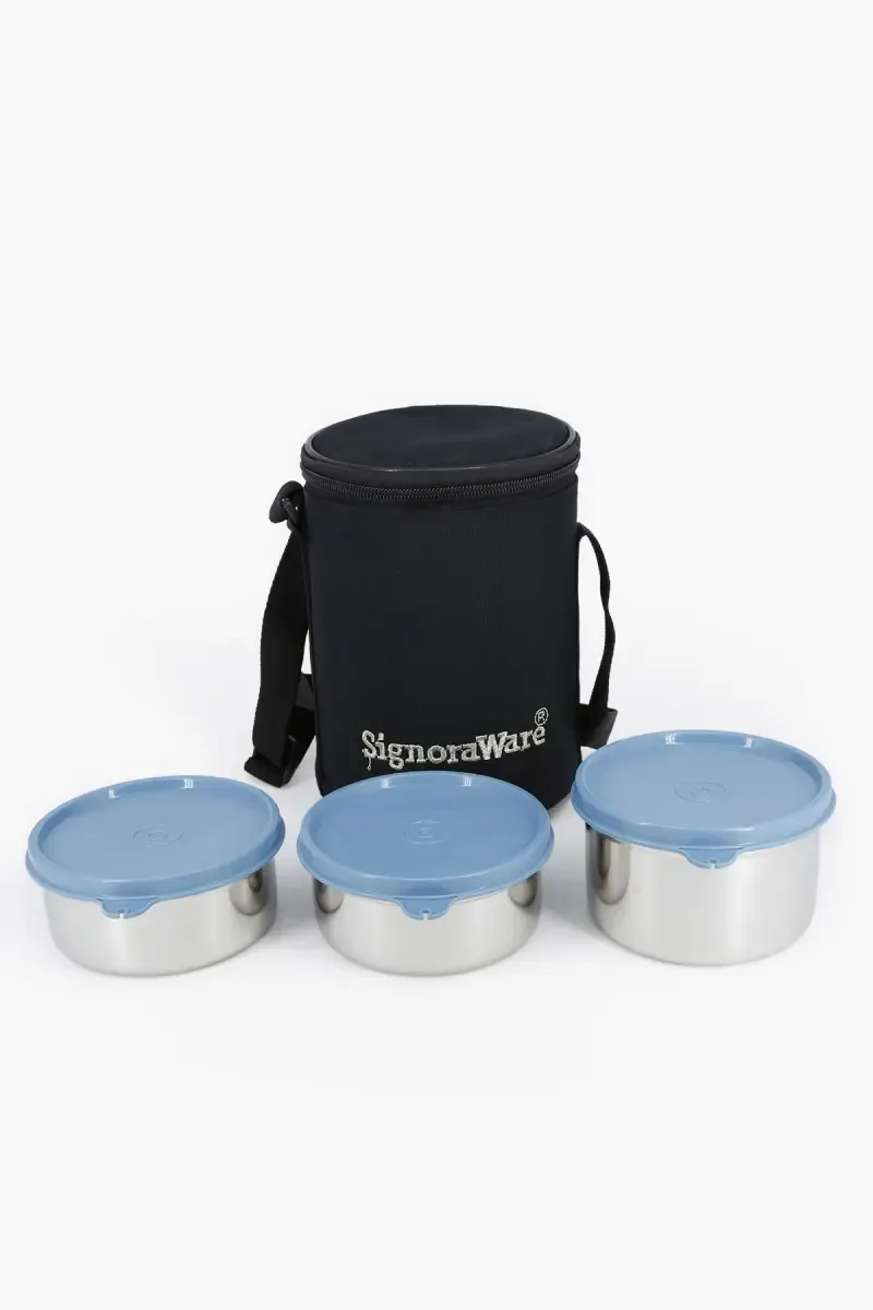 Signoraware Executive Stainless Steel Medium Lunch Box - 1200ml