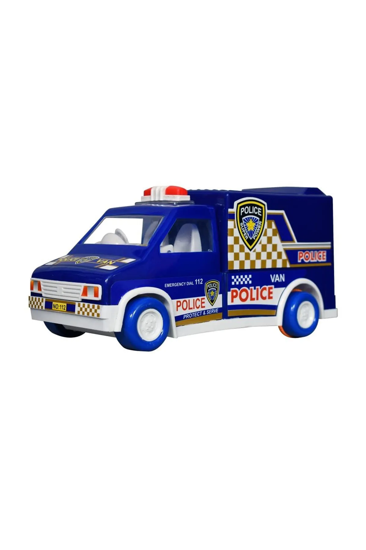 Police Van Friction Power Toy for Kids (Blue) 
