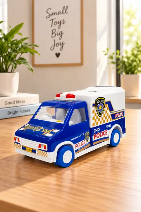 Police Van Friction Power Toy for Kids (Multicolor)