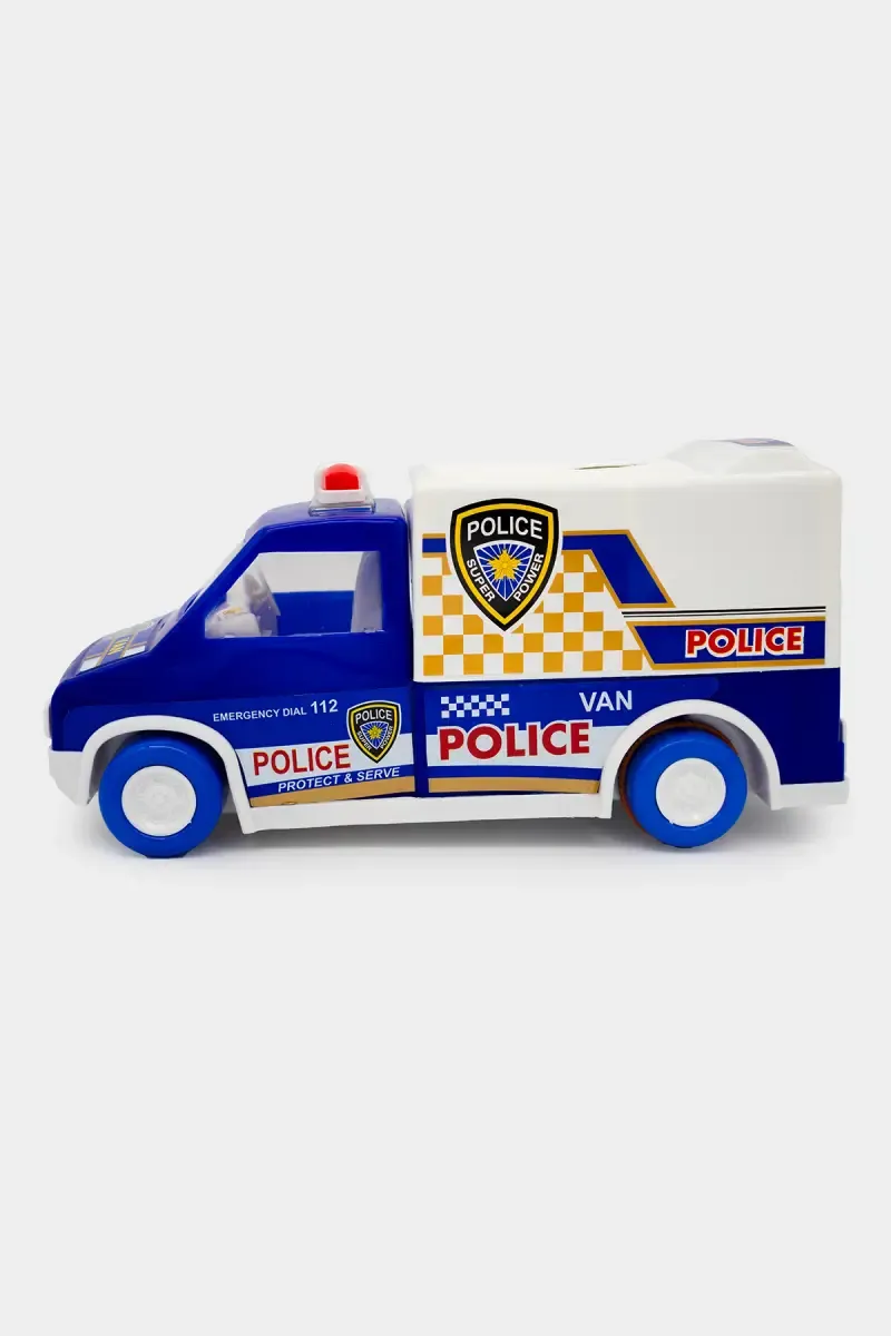 Police Van Friction Power Toy for Kids (Multicolor) 011564MUL