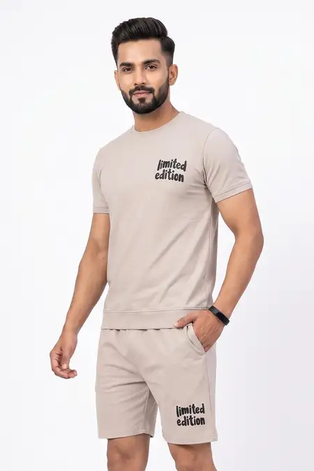 Cotton T-shirt with Shorts Sets for Men (2-Pcs Set)