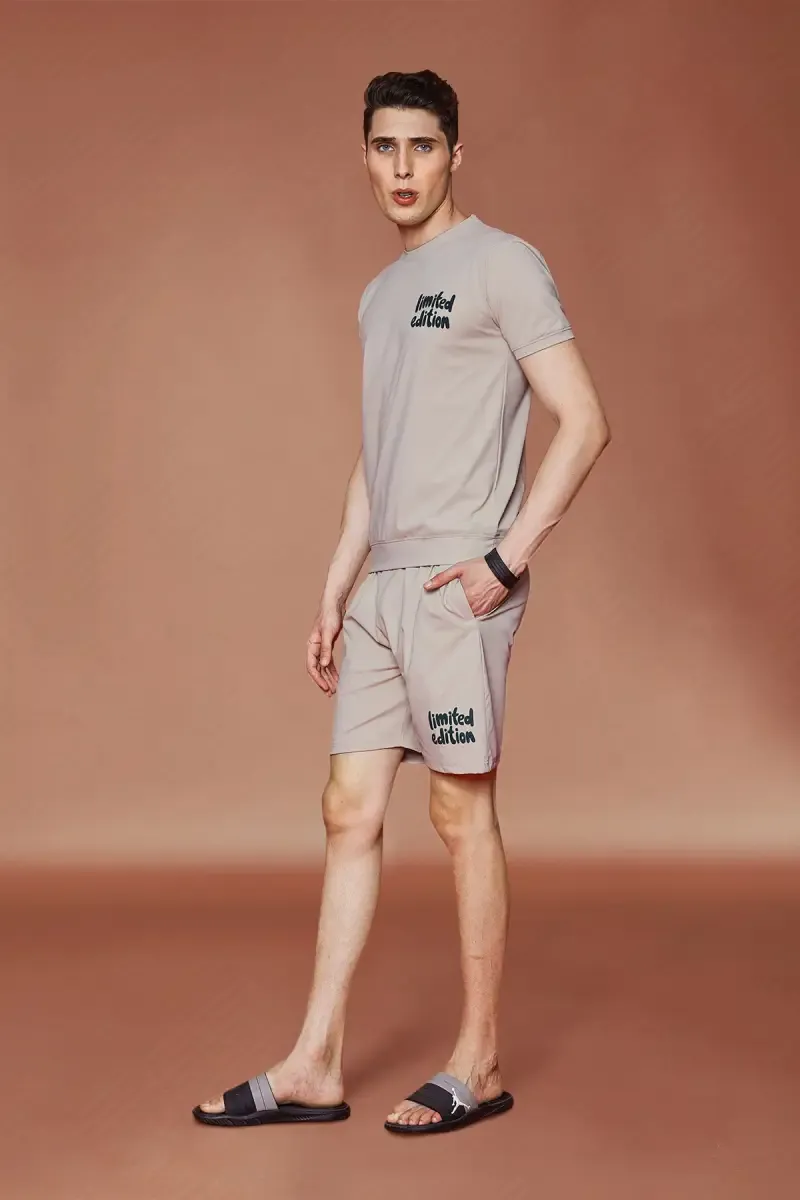 Cotton T-shirt with Shorts Sets for Men (2-Pcs Set) 011643BEIL2