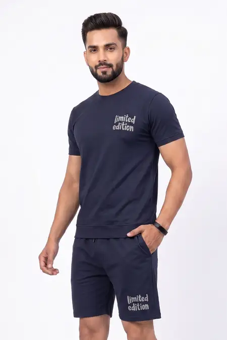 Cotton T-shirt with Shorts Sets for Men (2-Pcs Set)