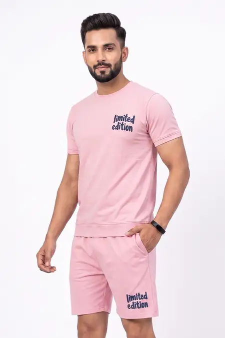 Cotton T-shirt with Shorts Sets for Men (2-Pcs Set)