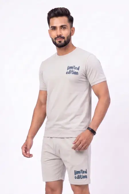 Cotton T-shirt with Shorts Sets for Men (2-Pcs Set)