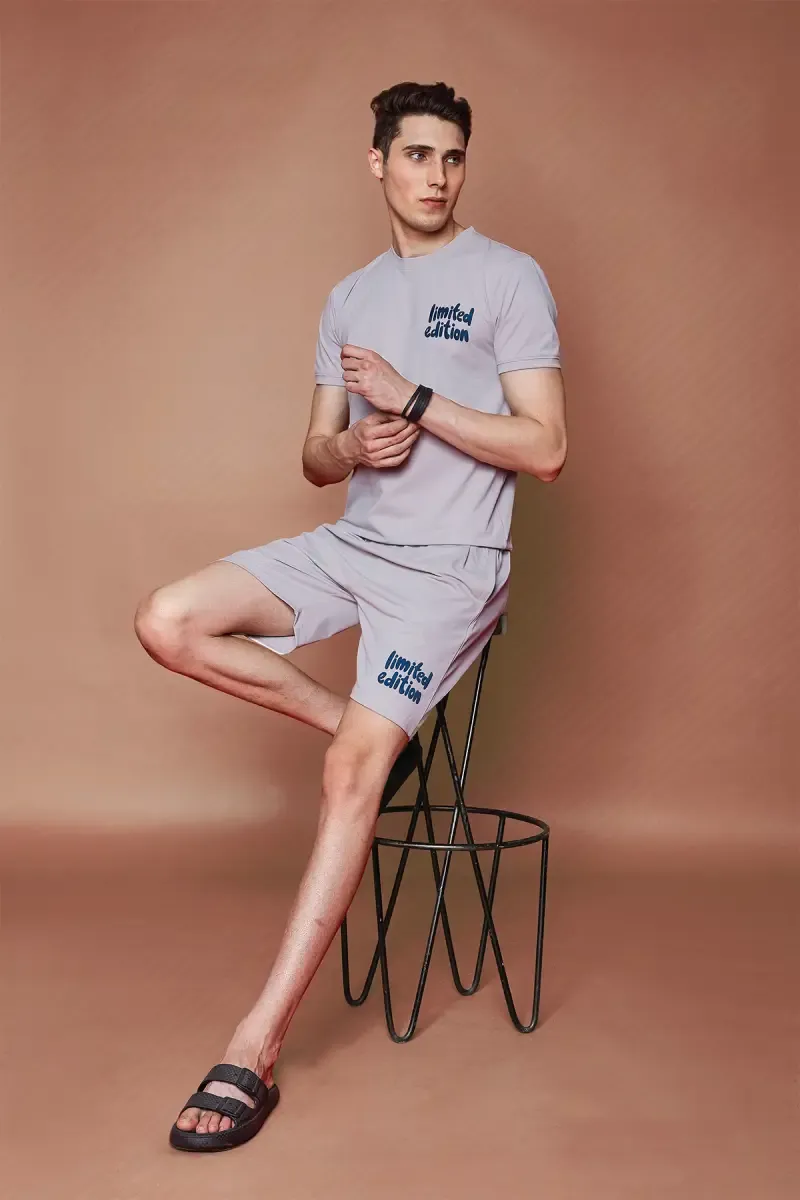 Cotton T-shirt with Shorts Sets for Men (2-Pcs Set)