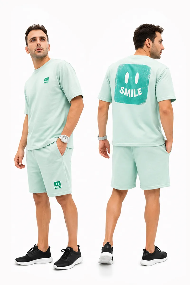 Men's Cotton T-shirt with Shorts Sets (2-Pcs Set)