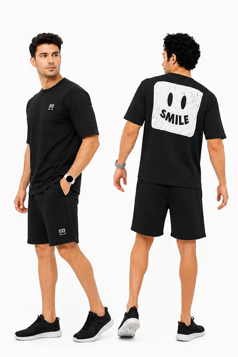 Men's Cotton T-shirt with Shorts Sets (2-Pcs Set)