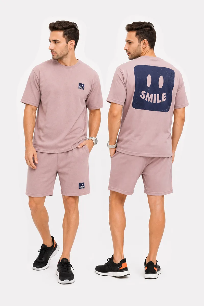 Men's Cotton T-shirt with Shorts Sets (2-Pcs Set)