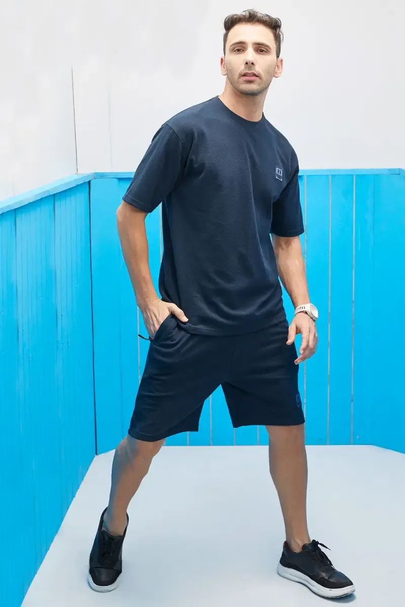 Men's Cotton T-shirt with Shorts Sets (2-Pcs Set)