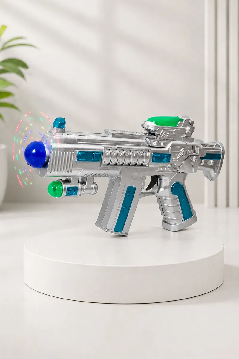 Space Musical Toy Gun for Kids (Multicolor, Pack Of 1)
