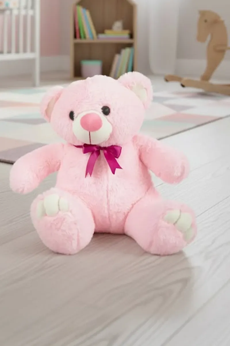 Patch Teddy Plush Stuffed Toy - Pink (15 Inch)  011753PIN