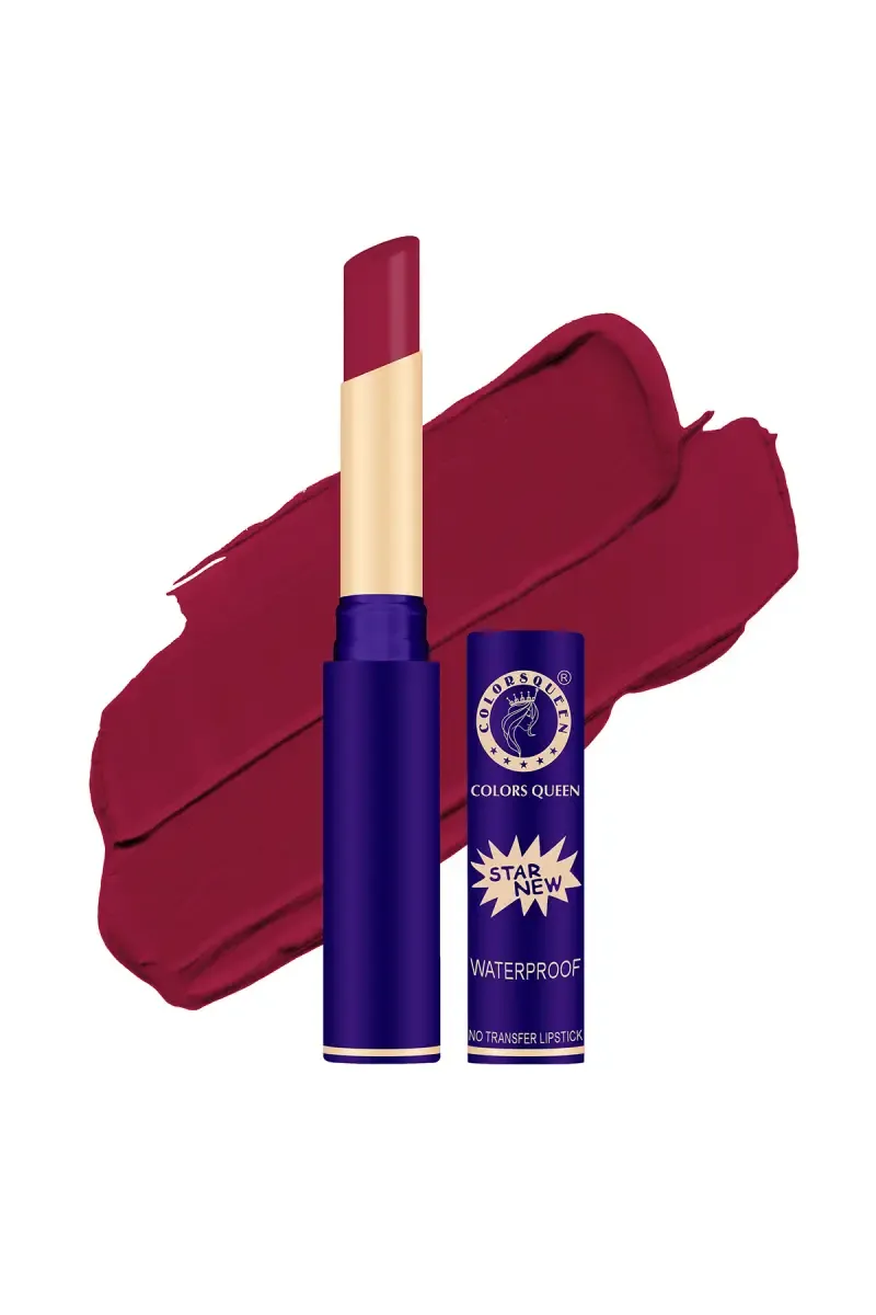 COLORS QUEEN Long Lasting Matte Lipstick - 4gm (Bridal Maroon) 