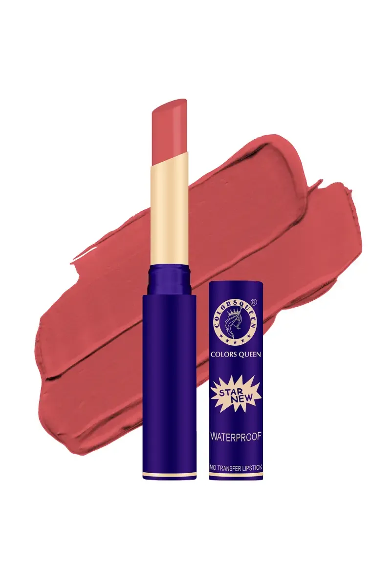 COLORS QUEEN Long Lasting Matte Lipstick - 4gm (Nude Peach)  011877NUDPEA4GM