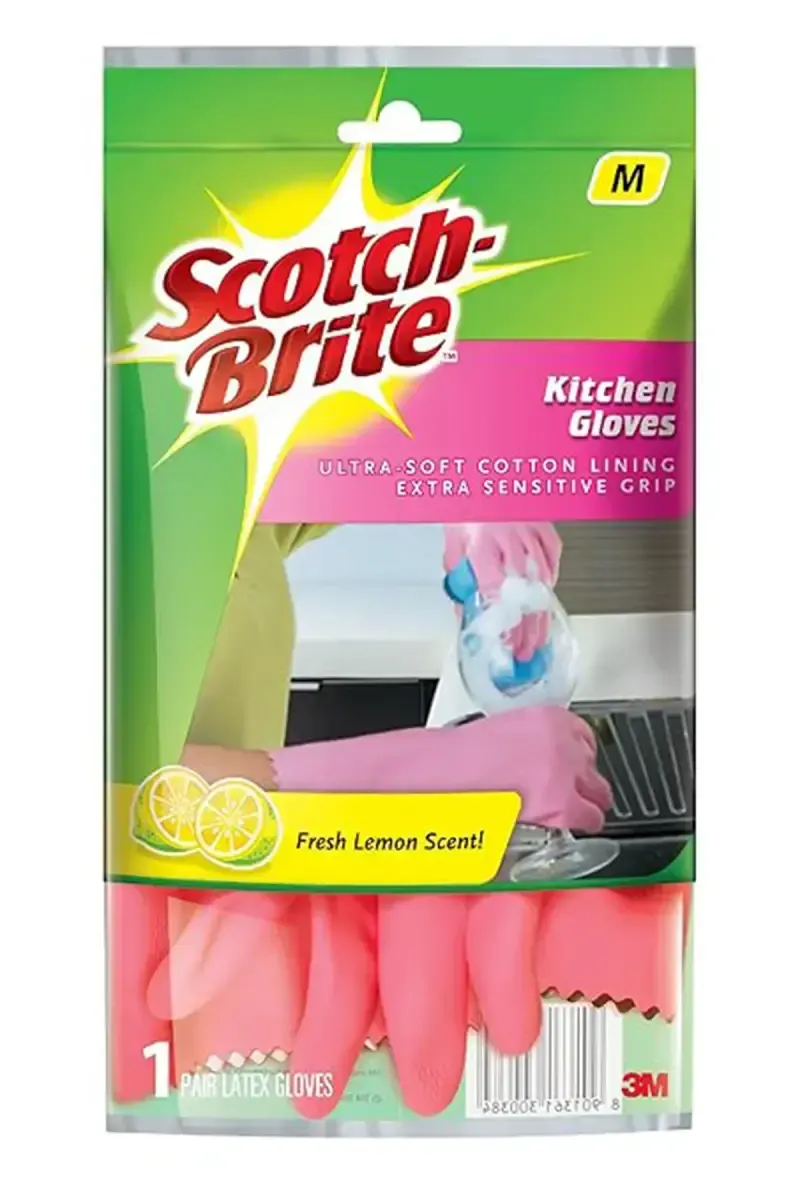 Scotch-Brite Rubber Kitchen Gloves - 10 cm (Medium)