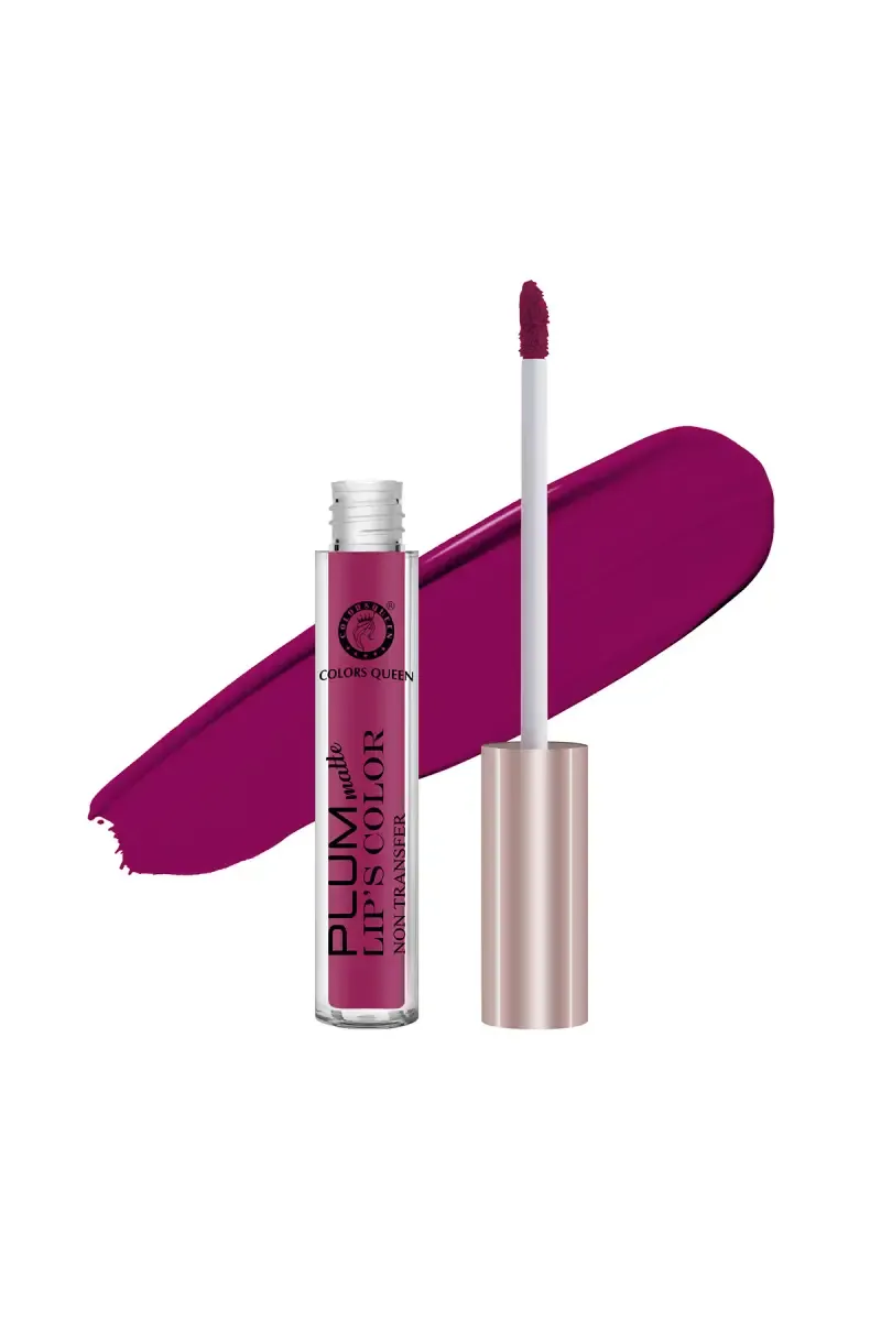 Colors Queen Plum Lips Color Non Transfer Matte Liquid Lipstick - 7g (Boysenberry)