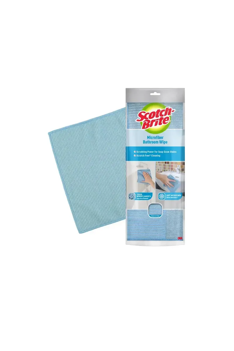 Scotch-Brite Microfiber Bathroom Wipe - 30 x 32 cm
