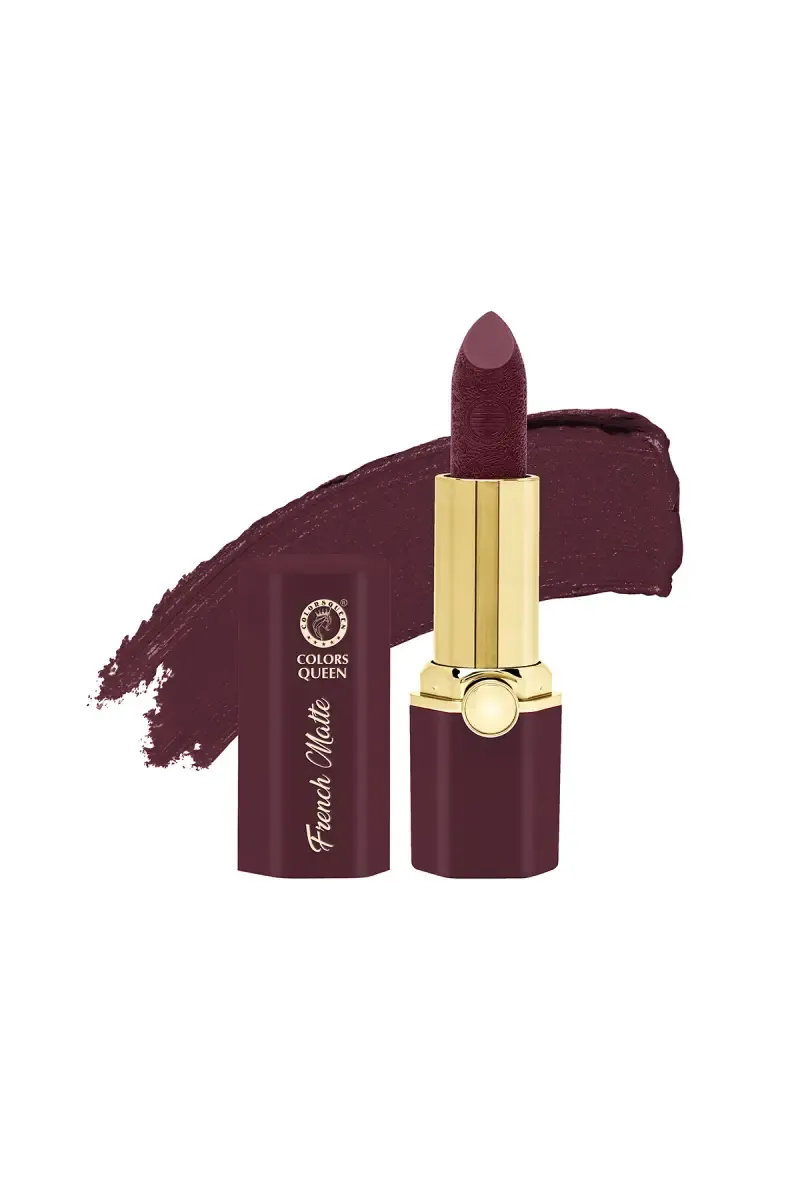 Colors Queen French Matte Lipstick - 3.8g (Bridal Maroon)
