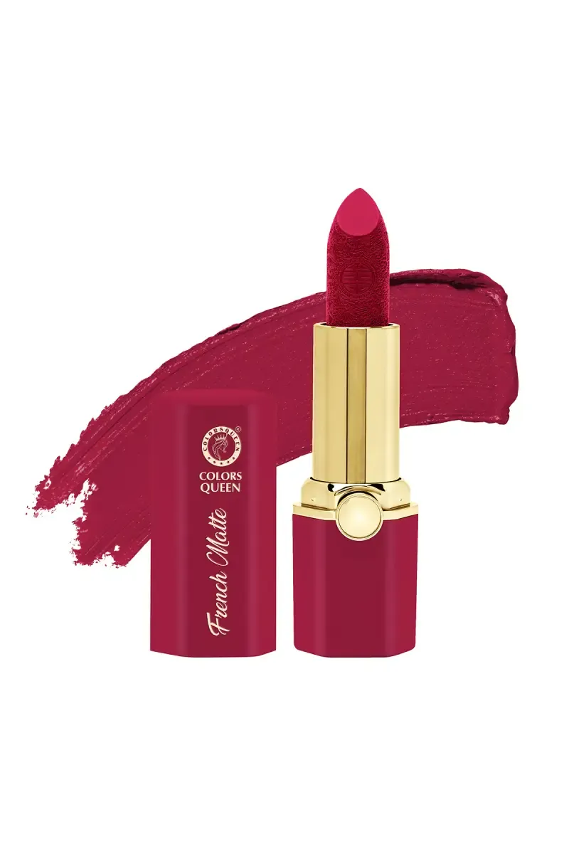 Colors Queen French Matte Lipstick - 3.8g (Rich Red)  011923RICRED3.8