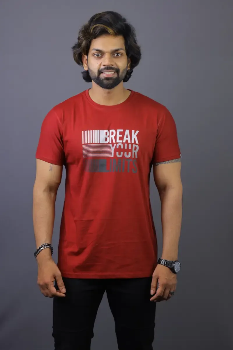 Men's Cotton Typographic Print T-shirt