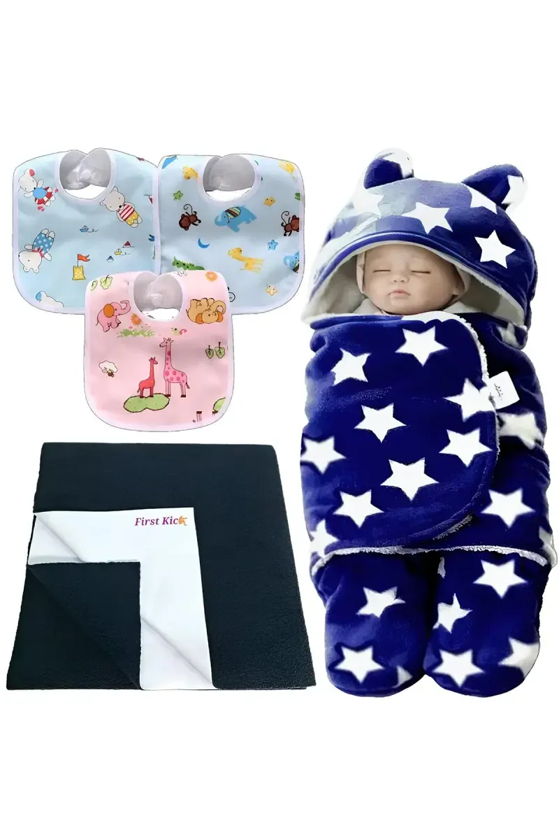Brandonn New Born Baby Gift Set Combo Pack, 5 Pcs - Pack of 1