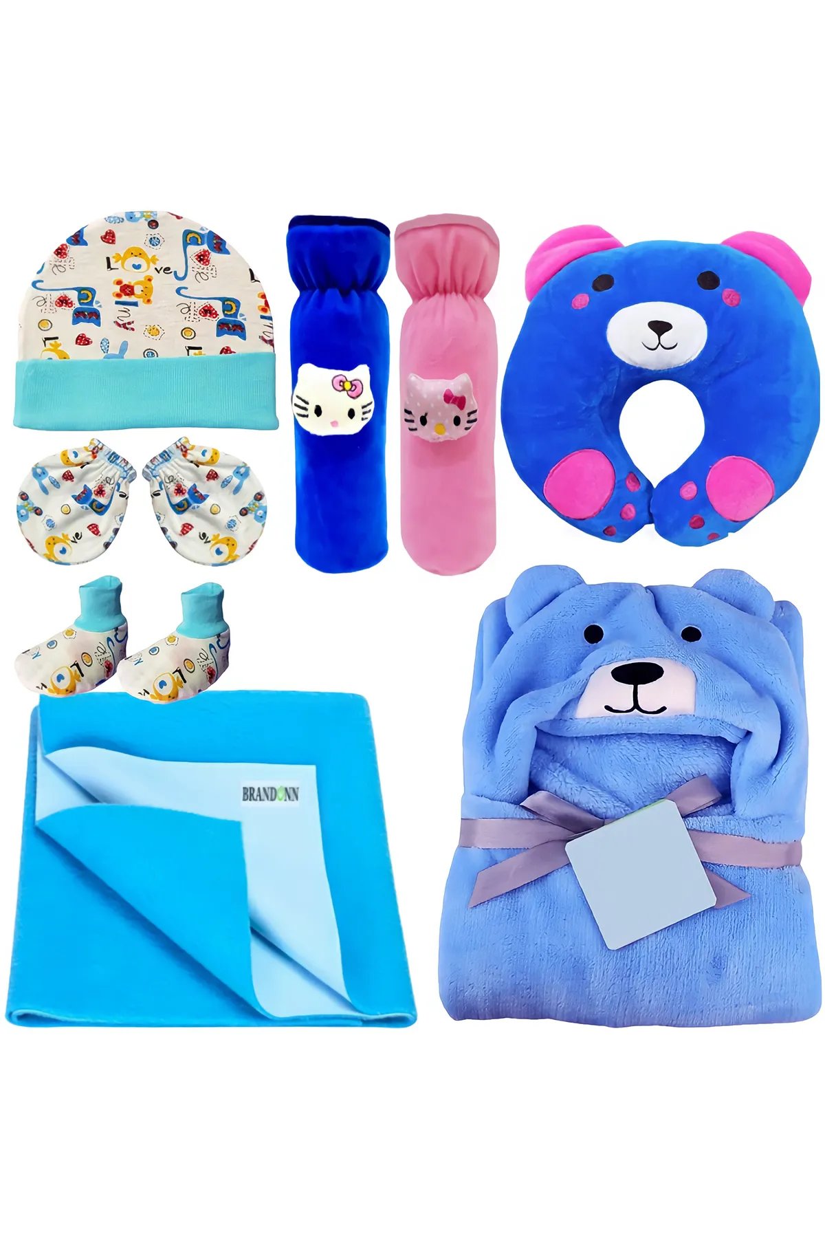 Brandonn New Born Baby Gift Set Combo Pack (8 Pcs) - Pack of 1