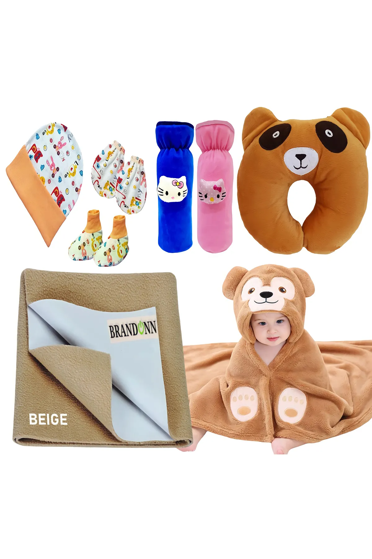 Brandonn New Born Baby Gift Set Combo Pack (8 Pcs)  - Pack of 1