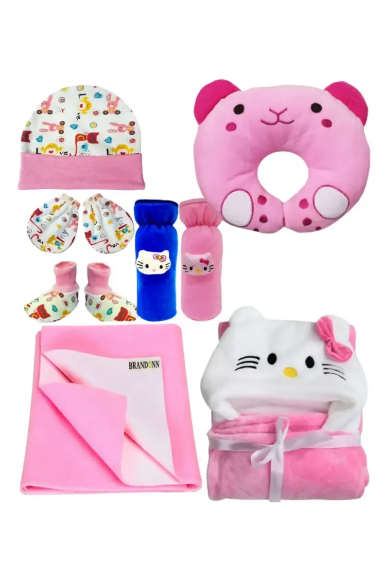 Brandonn New Born Baby Gift Set Combo Pack (8 Pcs)  - Pack of 1