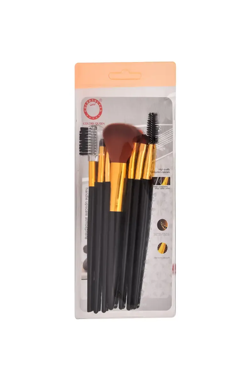Colors Queen Feather Brush Fly Makeup Brush Set - Pack of 7 (Black) 