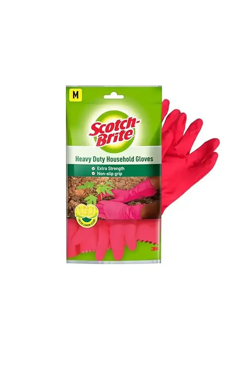 Scotch-Brite Rubber Kitchen Gloves - 10 cm (Medium)