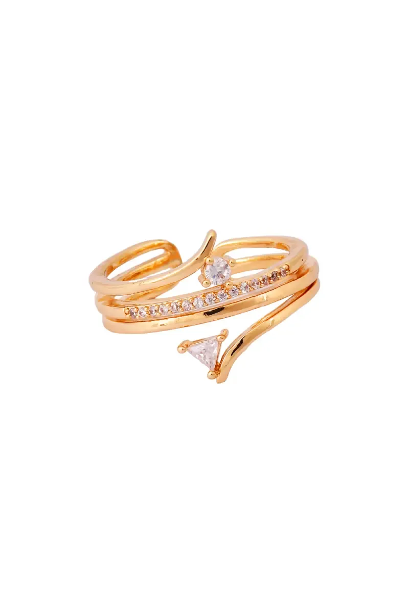 Cubic Zirconia Adjustable Ring
