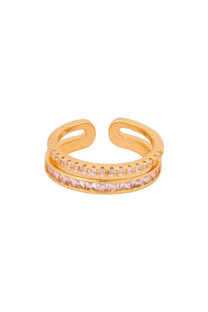 Alloy Gold Plated Adjustable Ring
