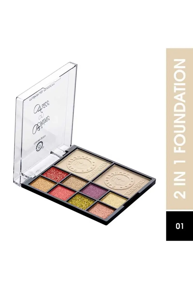 Colors Queen Shine On Face Eye Shadow Powder - Shade 01