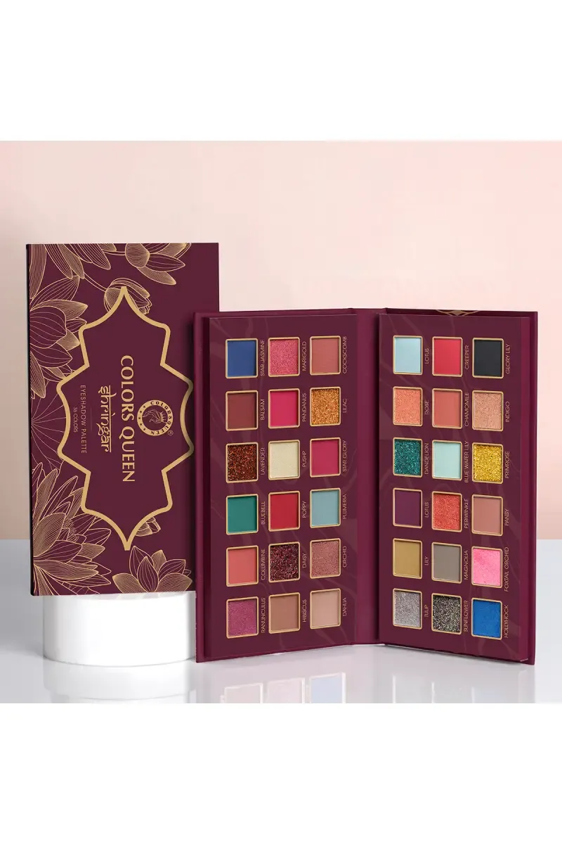 Colors Queen Shringar Eyeshadow Palette ( 36 Pigmented Colors ) - Pack of 1
