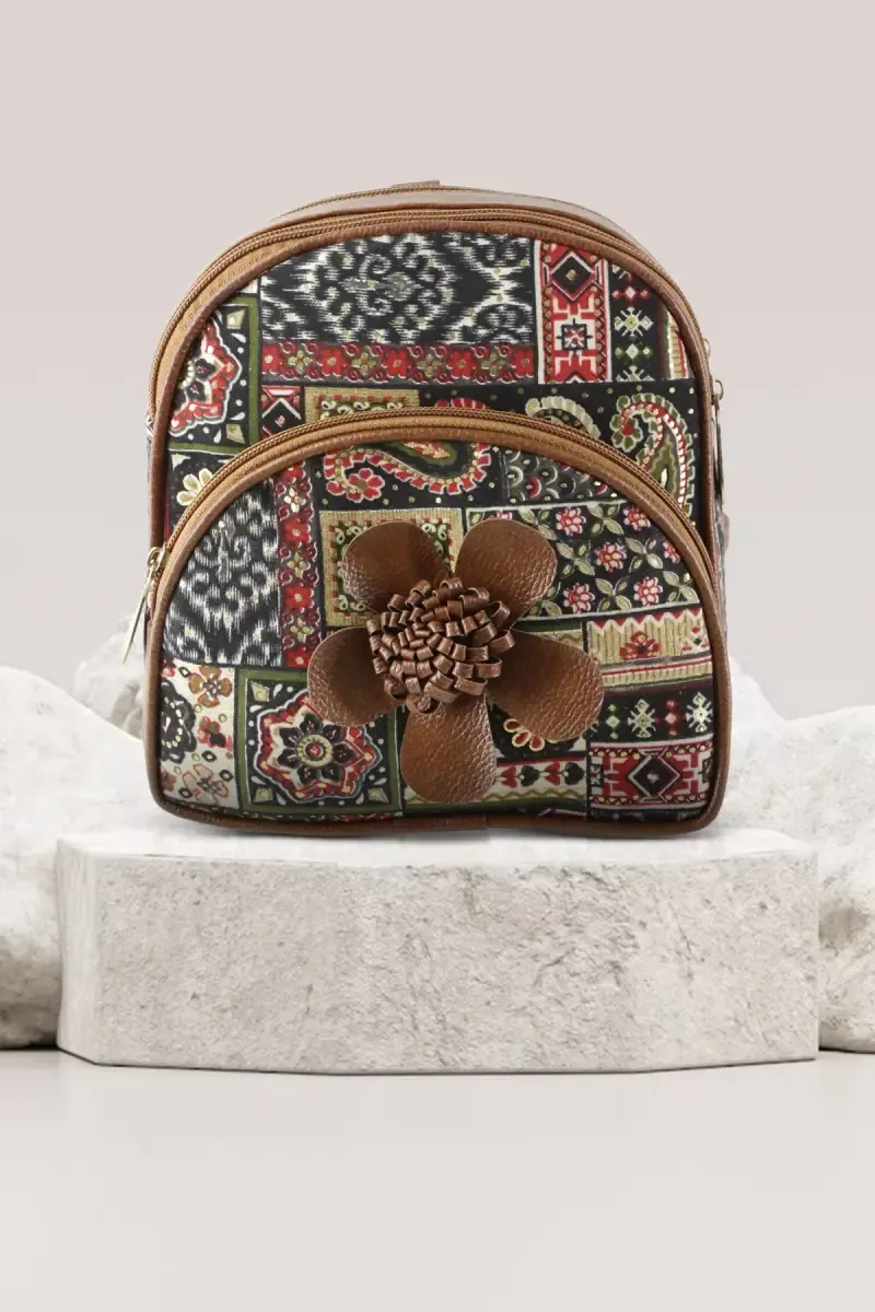 Printed Fabric Small Backpack for Kids 012300DARGRE