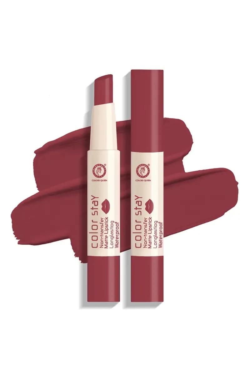 Colors Queen Creamy Matte Color Stay Transfer Proof & Waterproof Lipstick - 2gm (Shade 19) 